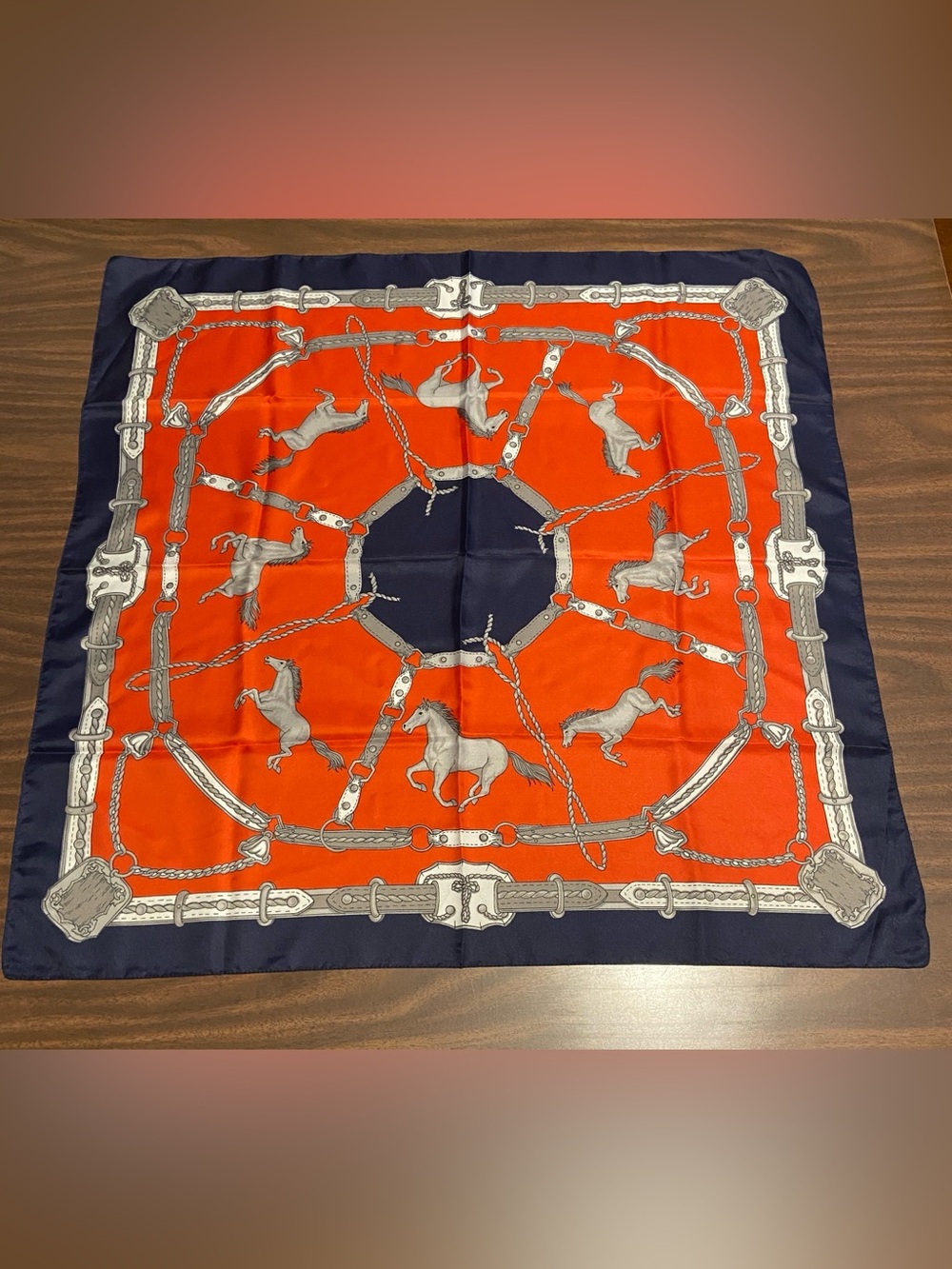 Vintage Equestrian Scarf Made in Italy